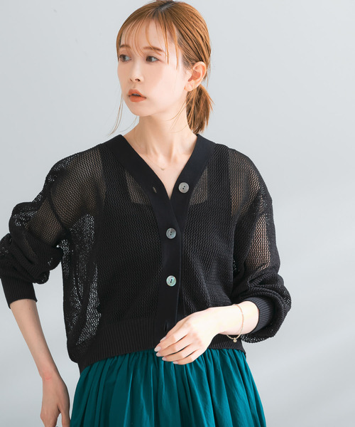 URBAN RESEARCH ROSSO - アーバンリサーチロッソ ブークレーカーディガン URBAN RESEARCH ROSSO｜F by ROSSO コットンブークレ片畦