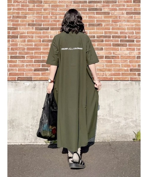 CAMP7（キャンプセブン）の「【CAMP7】ロゴワンピース / UVカット（ワンピース・レディース・カーキブラウン/グレー/ブラック・M/L）」の13枚目の写真