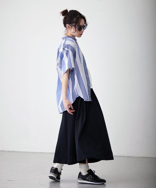 J.PRESS YORK STREET（ジェイプレスヨークストリート）の「【UNISEX】マルチストライプバンドカラー シャツ（シャツ/ブラウス・メンズ・サックスブルー系7/レッド系7/ブルー系7・MEDIUM/LARGE/SMALL）」の8枚目の写真