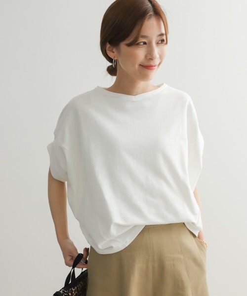 プリスティンオーガニックコットンミニ裏毛プルオーバー セール】ミニ裏毛変形プルオーバー(Tシャツ/カットソー