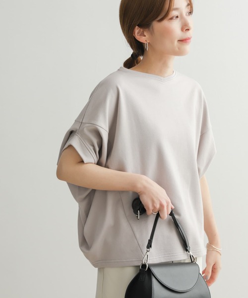 URBAN RESEARCH DOORS（アーバンリサーチドアーズ）の「ミニ裏毛変形プルオーバー（Tシャツ/カットソー・レディース・ブラック/オフホワイト/グレー系その他・MEDIUM）」の20枚目の写真