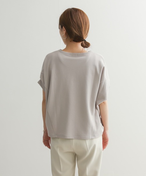 URBAN RESEARCH DOORS（アーバンリサーチドアーズ）の「ミニ裏毛変形プルオーバー（Tシャツ/カットソー・レディース・ブラック/オフホワイト/グレー系その他・MEDIUM）」の12枚目の写真