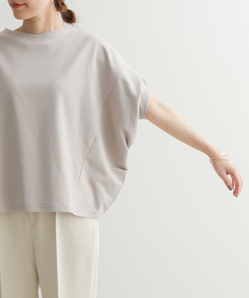 URBAN RESEARCH DOORS（アーバンリサーチドアーズ）の「ミニ裏毛変形プルオーバー（Tシャツ/カットソー・レディース・ブラック/オフホワイト/グレー系その他・MEDIUM）」の11枚目の写真