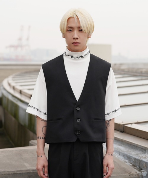 G.O.C(ジーオーシー)の「TRショートジレベスト・ハイライズワイドパンツセット(セットアップ・メンズ・ホワイト/ブラック/グレー・SMALL/MEDIUM/LARGE)」の18枚目の写真