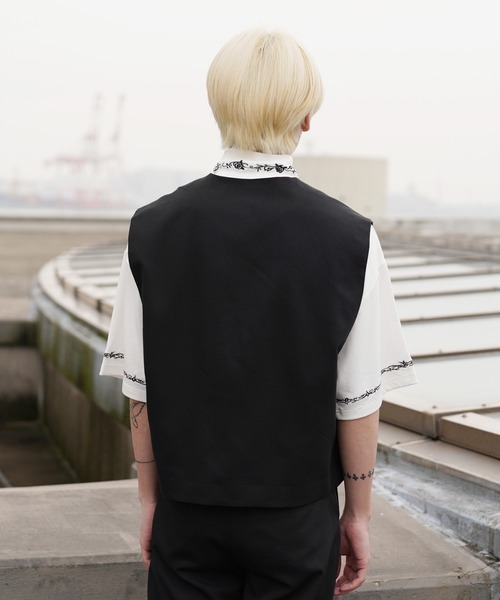 G.O.C(ジーオーシー)の「TRショートジレベスト・ハイライズワイドパンツセット(セットアップ・メンズ・ホワイト/ブラック/グレー・SMALL/MEDIUM/LARGE)」の8枚目の写真