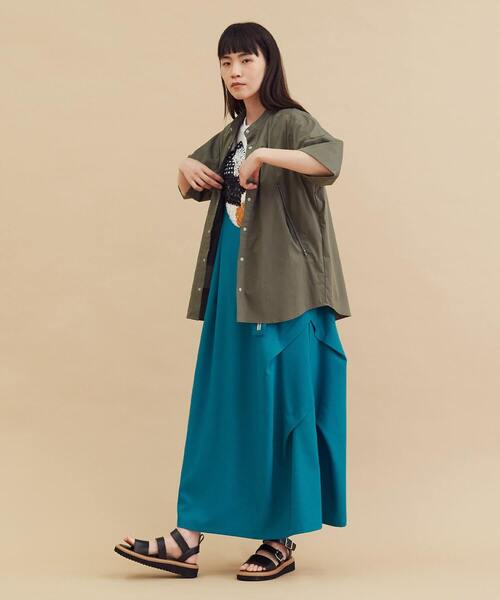 FRAPBOIS（フラボア）の「ウェザースカート（スカート・レディース・エメラルド/グレイッシュベージュ・1/0）」の12枚目の写真