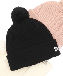 ニューエラ ニット帽 ポンポン 無地