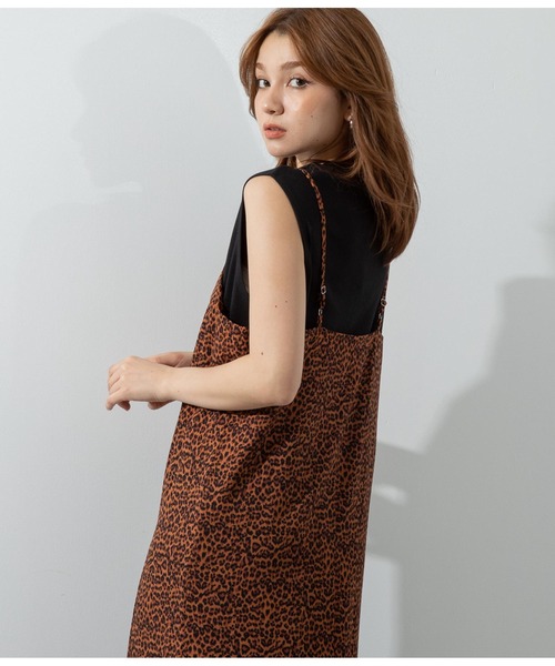 ANAP（アナップ）の「レオパード柄キャミワンピース（ワンピース・レディース・ブラウン/ライトベージュ・FREE）」の9枚目の写真