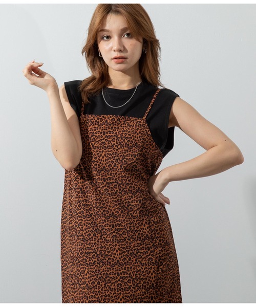 ANAP（アナップ）の「レオパード柄キャミワンピース（ワンピース・レディース・ブラウン/ライトベージュ・FREE）」の21枚目の写真