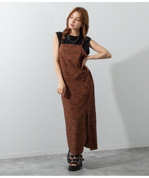ANAP（アナップ）の「レオパード柄キャミワンピース（ワンピース・レディース・ブラウン/ライトベージュ・FREE）」の18枚目の写真