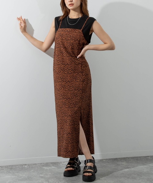 ANAP（アナップ）の「レオパード柄キャミワンピース（ワンピース・レディース・ブラウン/ライトベージュ・FREE）」の16枚目の写真