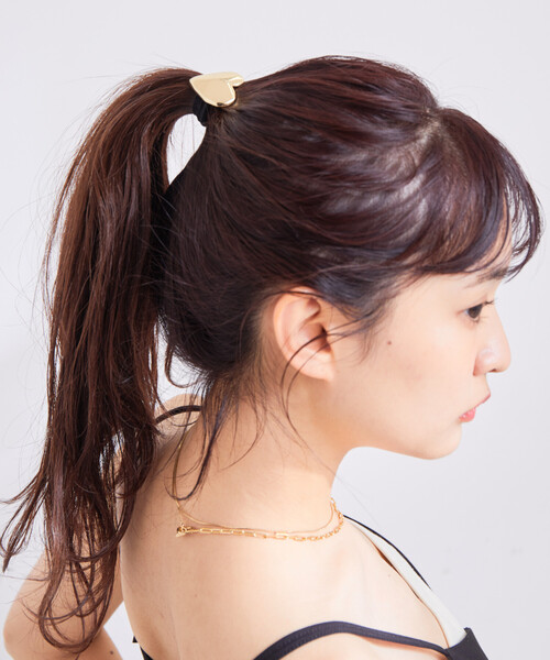 VIS(ビス)の「メタルハートヘアゴム(ヘアゴム・レディース・ゴールド/シルバー・FREE)」の4枚目の写真