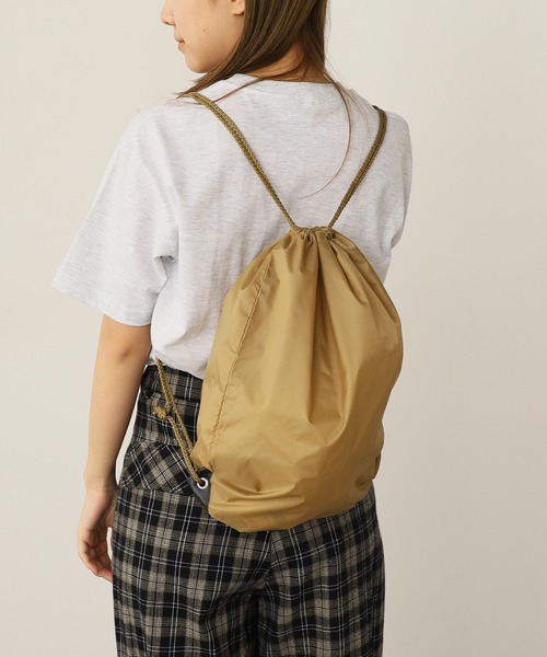 セール】ナイロンジムサック 紐付きバック ナップサック 無地（エコ