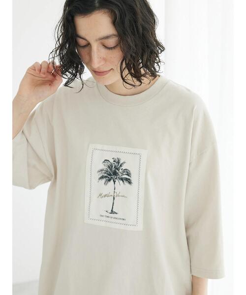 CRAFT STANDARD BOUTIQUE(クラフトスタンダードブティック)の「BOTANICAL ART TEE-I(Tシャツ/カットソー・レディース・オフホワイト/チャコールグレー/アイボリー/ブラック/グレイッシュベージュ/カーキ・L/XL/M)」の10枚目の写真