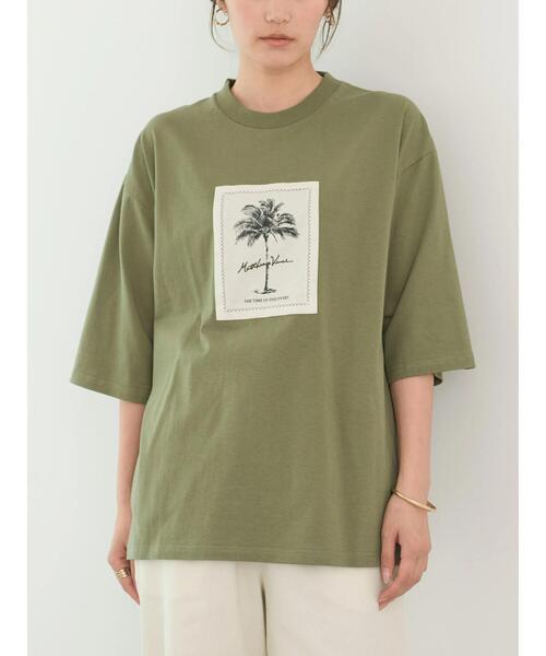 CRAFT STANDARD BOUTIQUE(クラフトスタンダードブティック)の「BOTANICAL ART TEE-I(Tシャツ/カットソー・レディース・オフホワイト/チャコールグレー/アイボリー/ブラック/グレイッシュベージュ/カーキ・L/XL/M)」の15枚目の写真