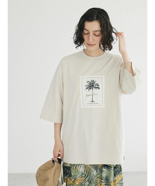 CRAFT STANDARD BOUTIQUE(クラフトスタンダードブティック)の「BOTANICAL ART TEE-I(Tシャツ/カットソー・レディース・オフホワイト/チャコールグレー/アイボリー/ブラック/グレイッシュベージュ/カーキ・L/XL/M)」の16枚目の写真