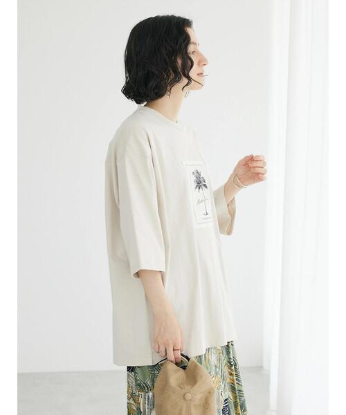 CRAFT STANDARD BOUTIQUE(クラフトスタンダードブティック)の「BOTANICAL ART TEE-I(Tシャツ/カットソー・レディース・オフホワイト/チャコールグレー/アイボリー/ブラック/グレイッシュベージュ/カーキ・L/XL/M)」の18枚目の写真