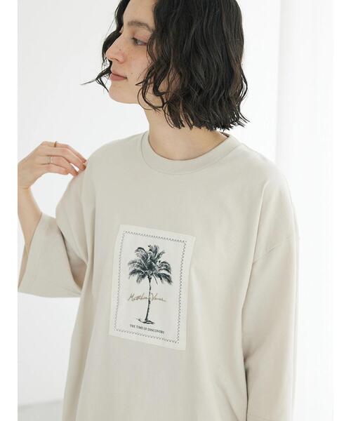 CRAFT STANDARD BOUTIQUE(クラフトスタンダードブティック)の「BOTANICAL ART TEE-I(Tシャツ/カットソー・レディース・オフホワイト/チャコールグレー/アイボリー/ブラック/グレイッシュベージュ/カーキ・L/XL/M)」の20枚目の写真
