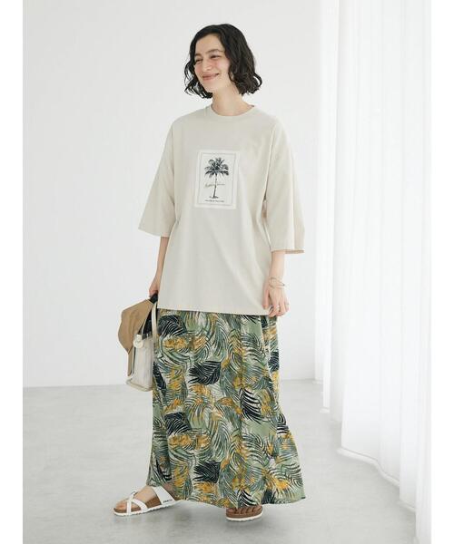 CRAFT STANDARD BOUTIQUE(クラフトスタンダードブティック)の「BOTANICAL ART TEE-I(Tシャツ/カットソー・レディース・オフホワイト/チャコールグレー/アイボリー/ブラック/グレイッシュベージュ/カーキ・L/XL/M)」の21枚目の写真