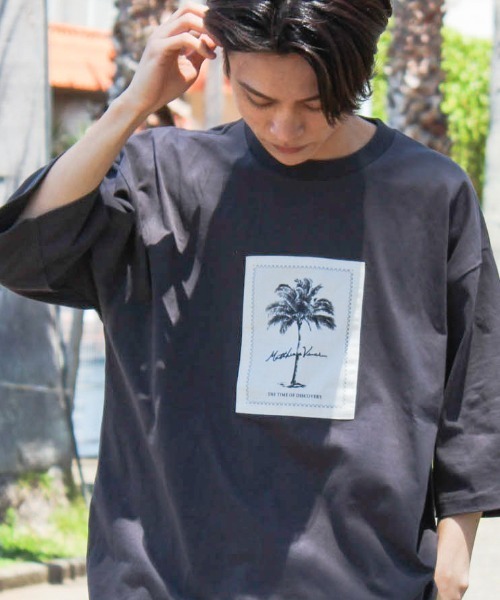 CRAFT STANDARD BOUTIQUE(クラフトスタンダードブティック)の「BOTANICAL ART TEE-I(Tシャツ/カットソー・レディース・オフホワイト/チャコールグレー/アイボリー/ブラック/グレイッシュベージュ/カーキ・L/XL/M)」の4枚目の写真
