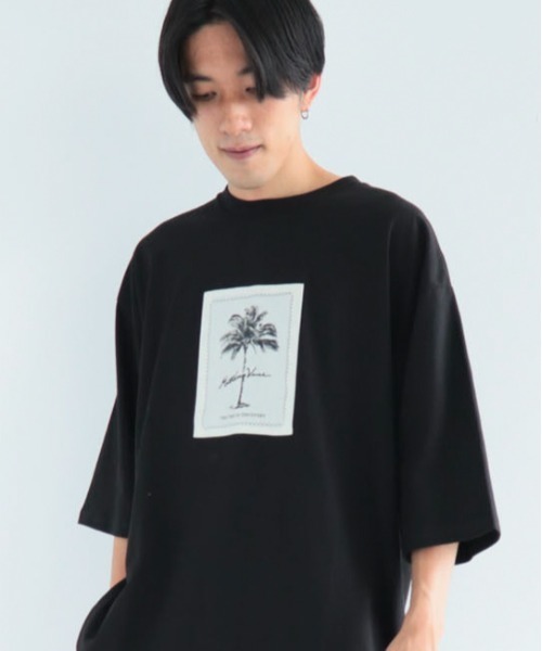 CRAFT STANDARD BOUTIQUE(クラフトスタンダードブティック)の「BOTANICAL ART TEE-I(Tシャツ/カットソー・レディース・オフホワイト/チャコールグレー/アイボリー/ブラック/グレイッシュベージュ/カーキ・L/XL/M)」の3枚目の写真