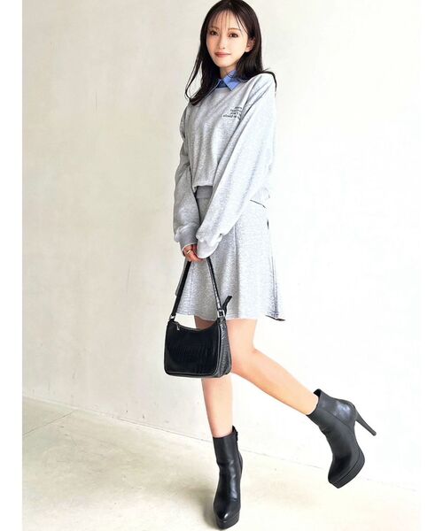 RESEXXY（リゼクシー）の「エンブロイダリースウェットトップス【セットアップ着用可能】（スウェット・レディース・アイボリー/グレー/ブラック・FREE）」の8枚目の写真