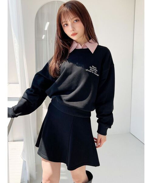 RESEXXY（リゼクシー）の「エンブロイダリースウェットトップス【セットアップ着用可能】（スウェット・レディース・アイボリー/グレー/ブラック・FREE）」の17枚目の写真