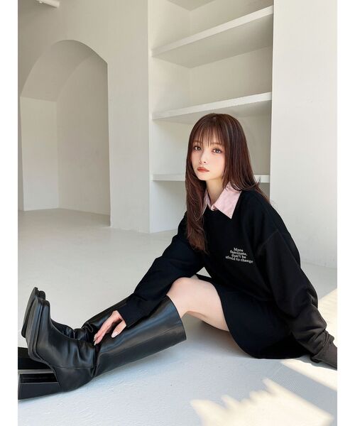 RESEXXY（リゼクシー）の「エンブロイダリースウェットトップス【セットアップ着用可能】（スウェット・レディース・アイボリー/グレー/ブラック・FREE）」の19枚目の写真