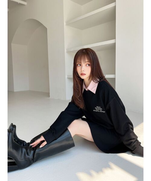 RESEXXY（リゼクシー）の「エンブロイダリースウェットトップス【セットアップ着用可能】（スウェット・レディース・アイボリー/グレー/ブラック・FREE）」の20枚目の写真