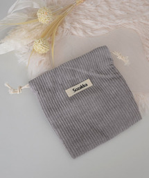 Mayree（メイリー）の「【float】コーデュロイ ワンポイントロゴ 巾着ポーチ【11色展開】（ポーチ）」