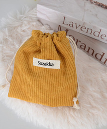 Mayree（メイリー）の「【float】コーデュロイ ワンポイントロゴ 巾着ポーチ【11色展開】（ポーチ）」