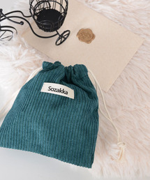 Mayree（メイリー）の「【float】コーデュロイ ワンポイントロゴ 巾着ポーチ【11色展開】（ポーチ）」