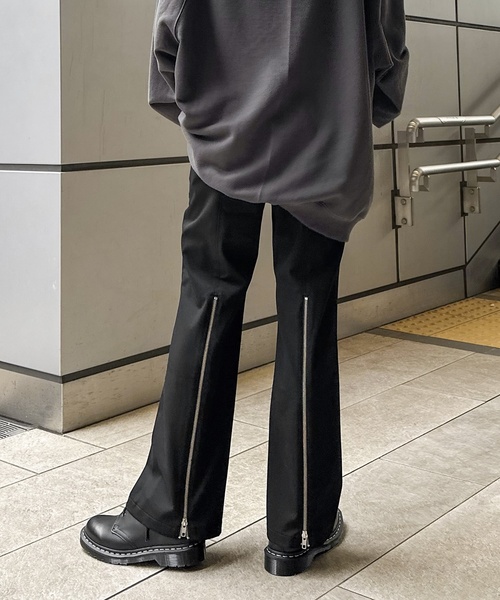 JOINT WORKS(ジョイントワークス)の「ダブルクロスバックフレアパンツ(スラックス・レディース・パープル/ブラウン/ブラック・SMALL/MEDIUM)」の4枚目の写真