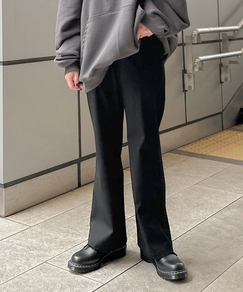 JOINT WORKS(ジョイントワークス)の「ダブルクロスバックフレアパンツ(スラックス・レディース・パープル/ブラウン/ブラック・SMALL/MEDIUM)」の5枚目の写真