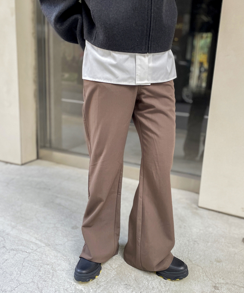 JOINT WORKS(ジョイントワークス)の「ダブルクロスバックフレアパンツ(スラックス・レディース・パープル/ブラウン/ブラック・SMALL/MEDIUM)」の9枚目の写真