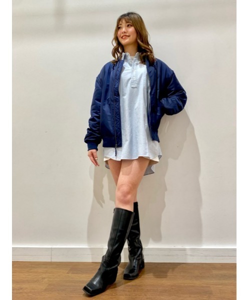 GAP（ギャップ）の「ボンバージャケット（MA-1・メンズ・ネイビー/ブラック・XS/S/M/L/XL）」の16枚目の写真