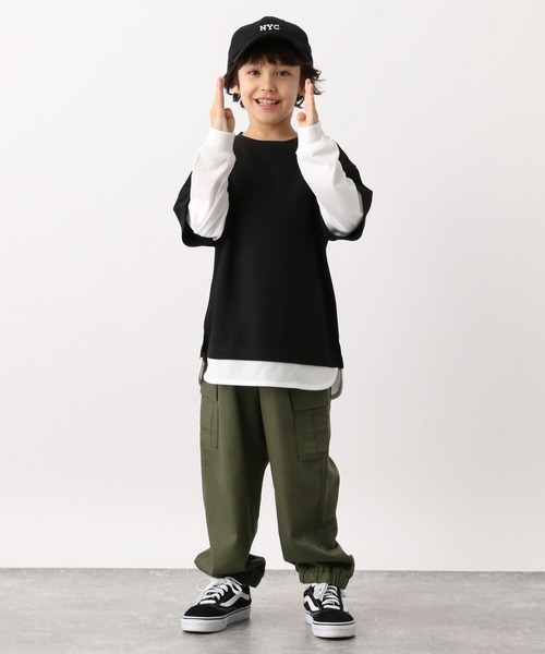 GLOBAL WORK(グローバルワーク)の「ツイルカーゴジョグパンツ907677(カーゴパンツ・キッズ・ブラック/カーキ・100cm/110cm/120cm/130cm/140cm/150cm/160cm)」の14枚目の写真