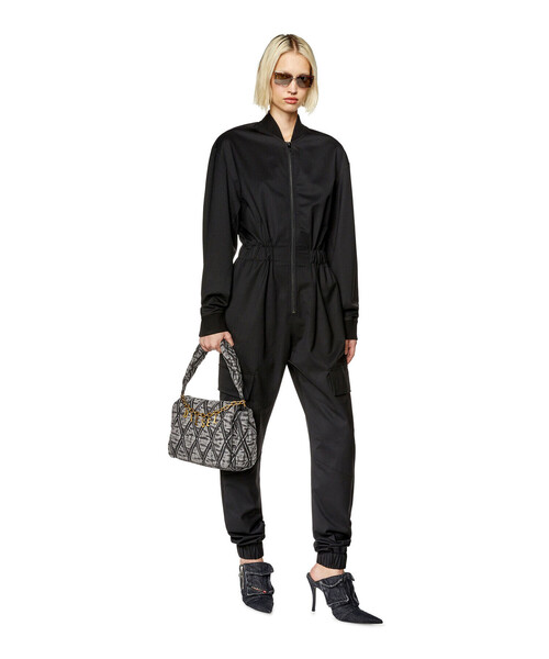 DIESEL(ディーゼル)の「レディース ジャンプスーツ オーバーオール(つなぎ/オールインワン・レディース・ブラック・44/40/38/42)」の2枚目の写真