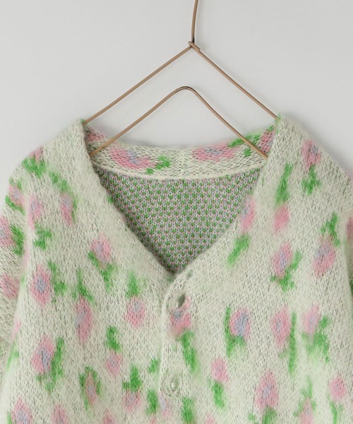 LOWRYS FARM（ローリーズファーム）の「シャギーフラワージャガードカーデ　973679（ニット/セーター・キッズ・ホワイト/ブラック/イエロー・110cm/120cm/130cm/150cm/140cm）」の20枚目の写真