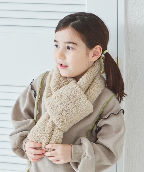 KAPITAL KOUNTRY リメイク マフラー／デニム × ニット × ボア