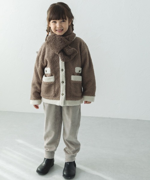 ボア 異素材切り替え マフラー（マフラー）｜pairmanon（ペアマノン