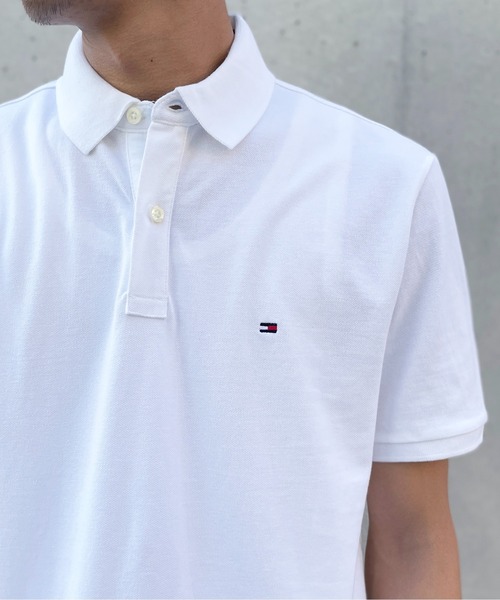 TOMMY HILFIGER（トミーヒルフィガー）の「【TOMMY HILFIGER】ベーシック ワンポイントロゴ ポロシャツ ゴルフ ギフト プレゼント 贈り物 7802266（ポロシャツ・メンズ・ネイビー/グレー/レッド/ホワイト/ブラック・L/S/M）」の14枚目の写真