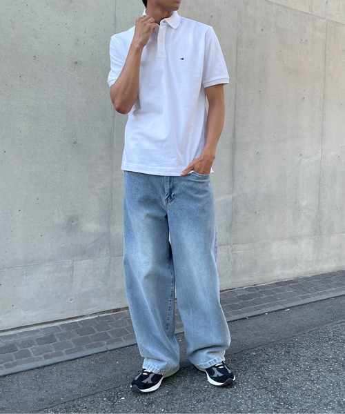 TOMMY HILFIGER（トミーヒルフィガー）の「【TOMMY HILFIGER】ベーシック ワンポイントロゴ ポロシャツ ゴルフ ギフト プレゼント 贈り物 7802266（ポロシャツ・メンズ・ネイビー/グレー/レッド/ホワイト/ブラック・L/S/M）」の16枚目の写真