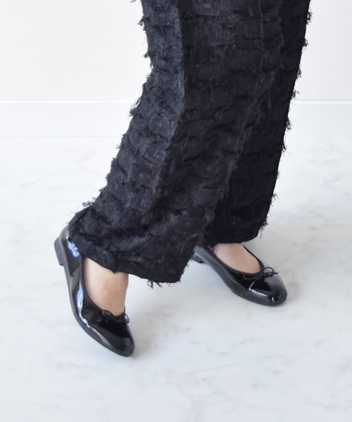 Bridget Birkin（ブリジットバーキン）の「【Bridget Birkin】スクエアトゥリボンレインフラットパンプス(534002)（レインシューズ・レディース・ベージュ/ブラック・23.5/24/24.5/23/22.5）」の8枚目の写真