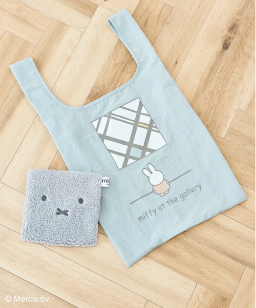 Green　Parks（グリーンパークス）の「miffy/エコバッグ（エコバッグ/サブバッグ・レディース・オフホワイト/ピンク/ミント/サックスブルー・FREE）」の3枚目の写真