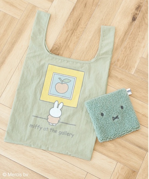 Green　Parks（グリーンパークス）の「miffy/エコバッグ（エコバッグ/サブバッグ・レディース・オフホワイト/ピンク/ミント/サックスブルー・FREE）」の2枚目の写真