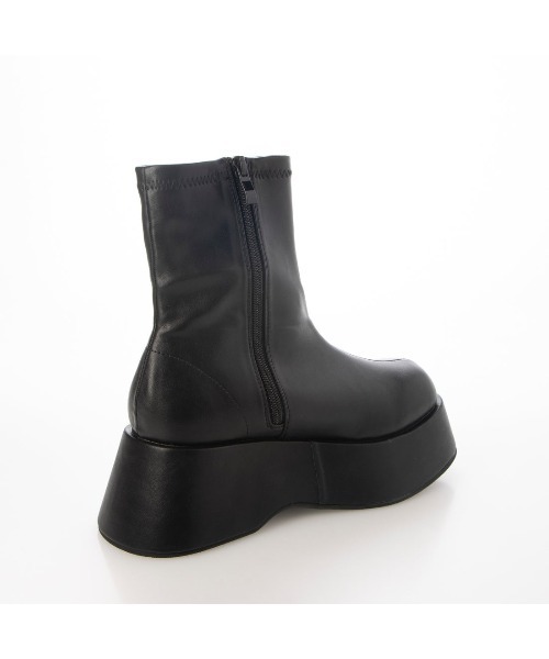 Realta（レアルタ）の「Realta(レアルタ)7cm厚底ウエッジソールストレッチショートブーツ（ブーツ・レディース・ブラック系その他/ブラック・M/S/L/LL）」の11枚目の写真