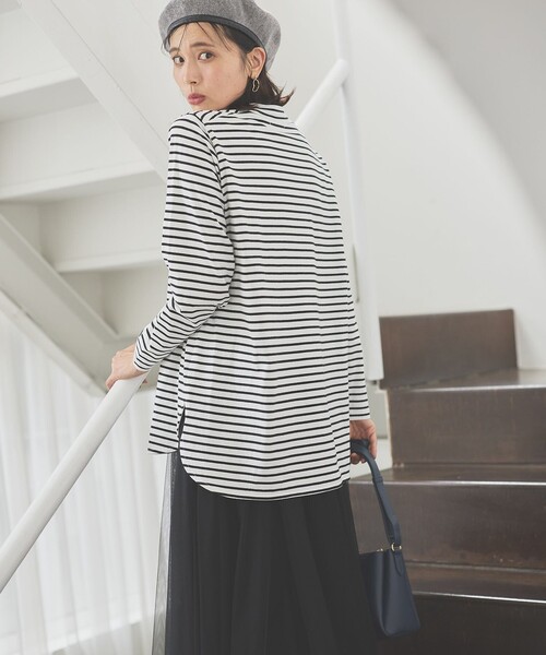 ANY(エニィ)の「モックネックプルオーバー(Tシャツ/カットソー・レディース・アイボリー系/アイボリー系1・2/3)」の4枚目の写真