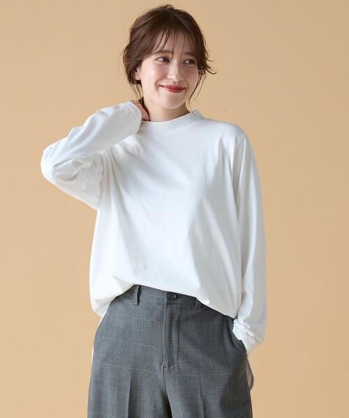 ANY(エニィ)の「モックネックプルオーバー(Tシャツ/カットソー・レディース・アイボリー系/アイボリー系1・2/3)」の10枚目の写真