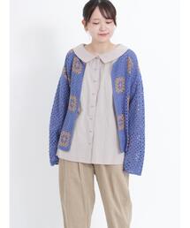 Samansa Mos2 | かぎ針風パッチワークカーディガン(カーディガン/ボレロ)